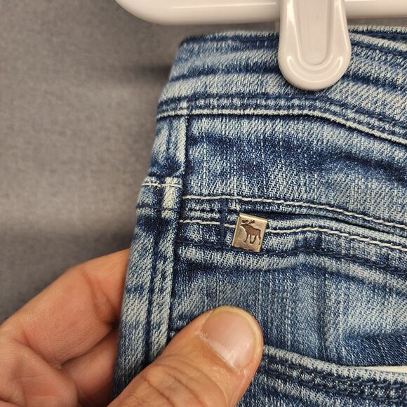 Abercrombie & Fitch Jeans Womens Size 10 Blue Low Rise Taper Stretch Casual - Picture 10 of 15